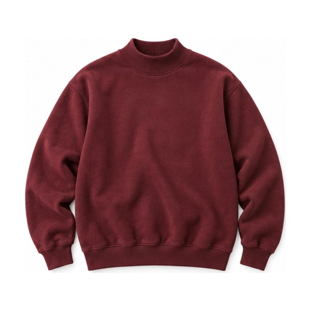 Mock Neck Fleece Sweatshirt