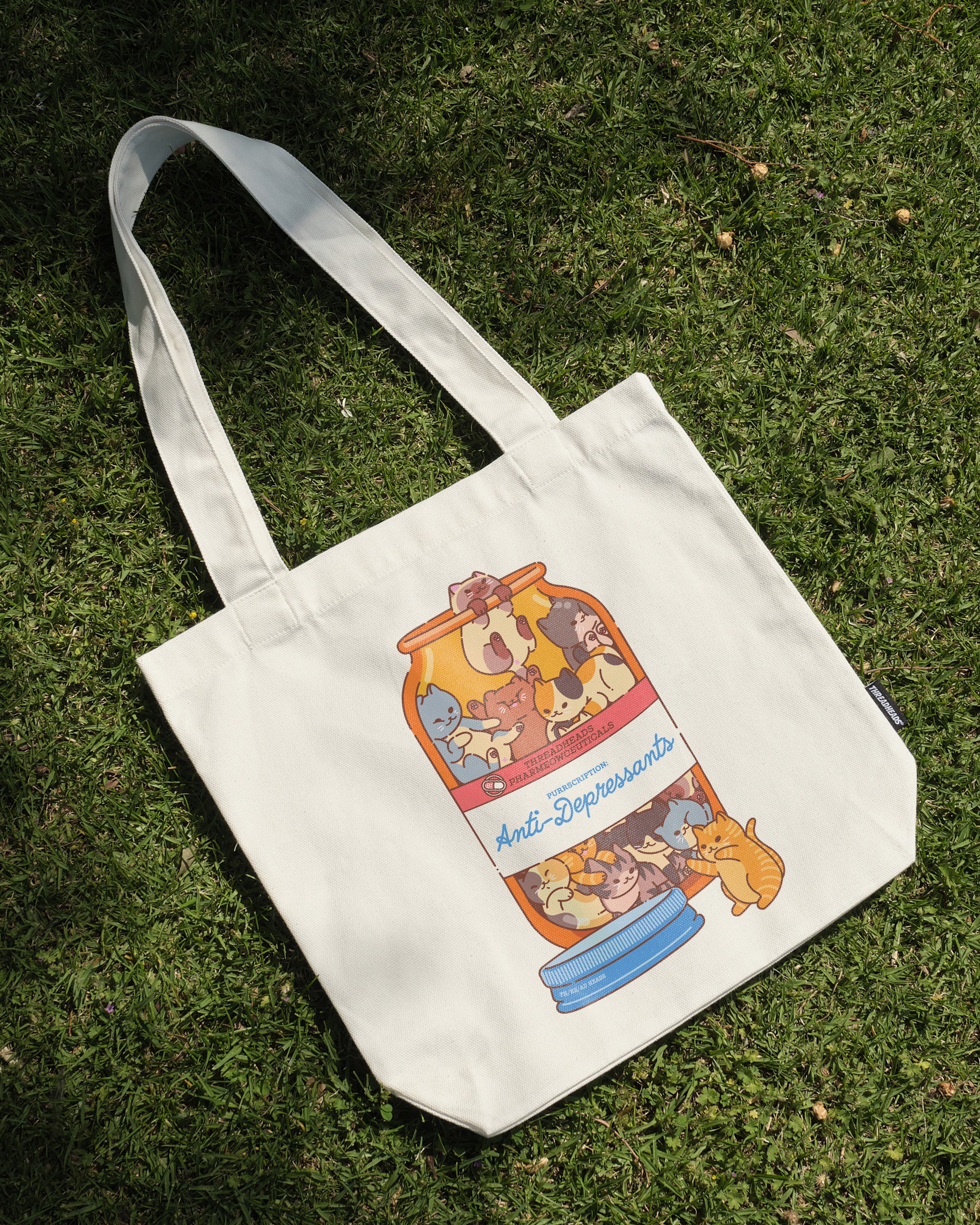 Anti-Depressants Tote Bag - Premium 100% Cotton Canvas with Reinforced Straps