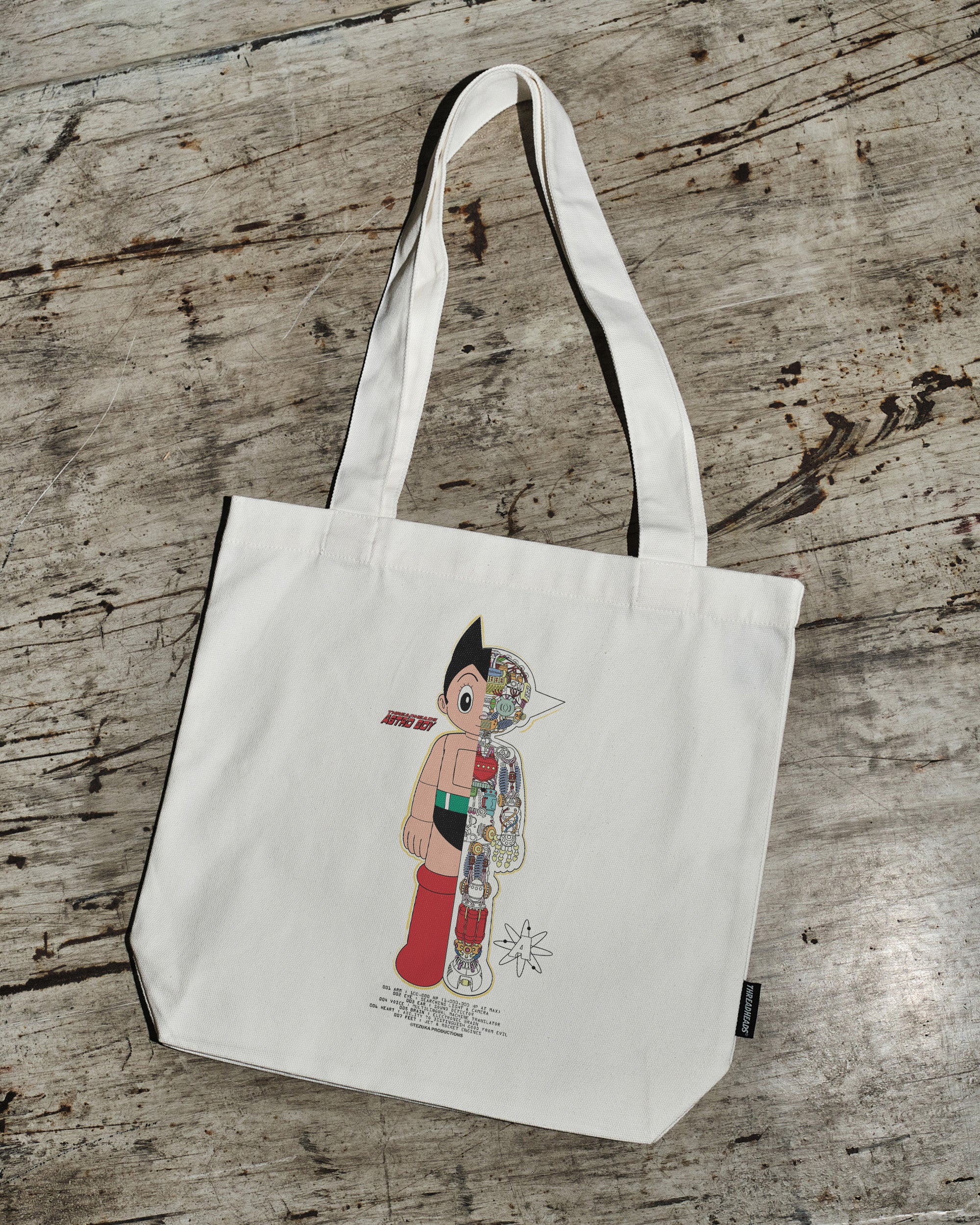 Astro Boy Half Robot Tote Bag - Premium 100% Cotton Canvas