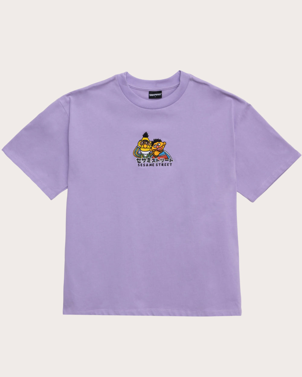 Bert and Ernie Tokyo Oversized Embroidered T-Shirt - Unisex 100% Combed Cotton