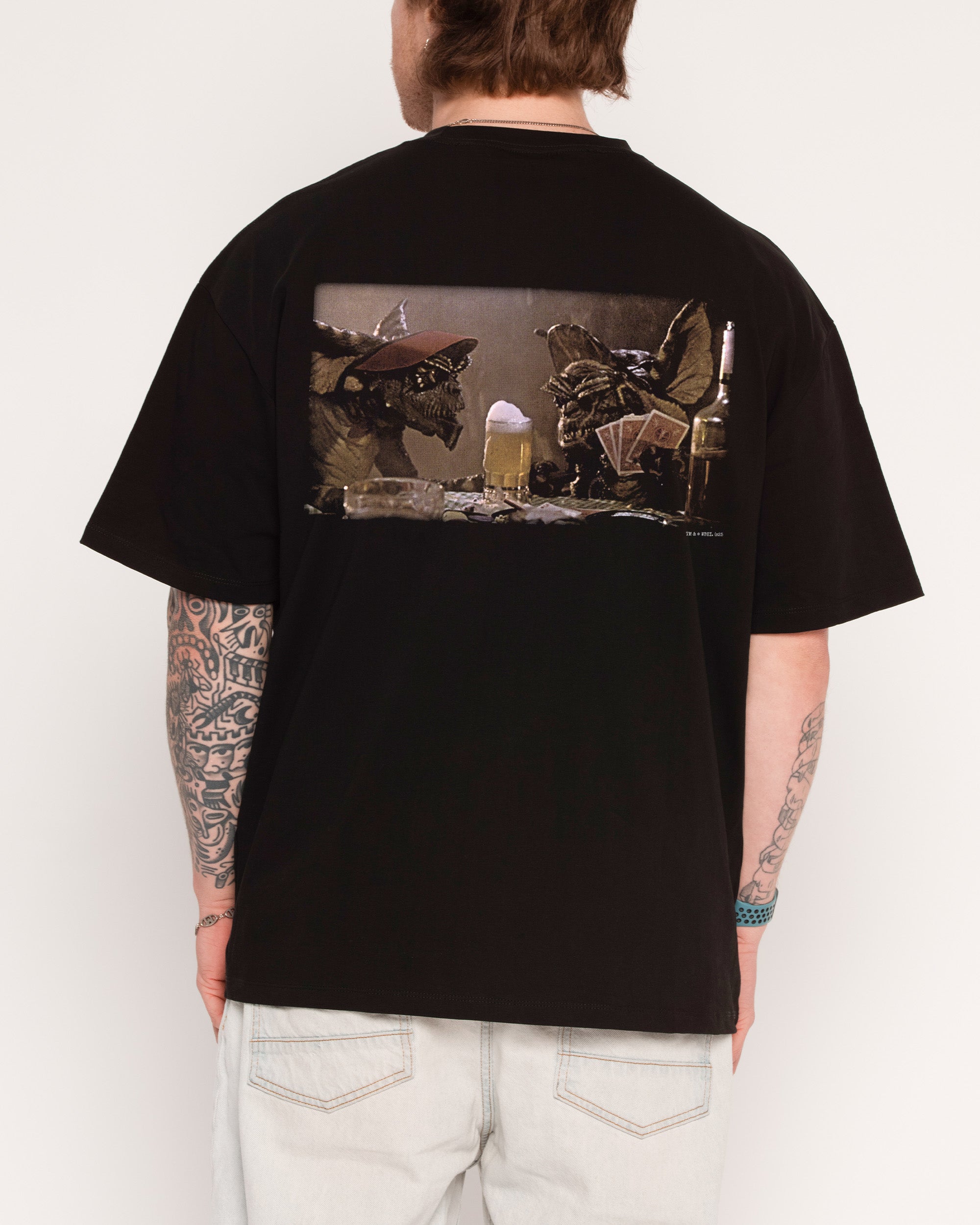 Boys Night Gremlins Oversized Graphic Tee - 90s Boxy Fit, Heavyweight Cotton