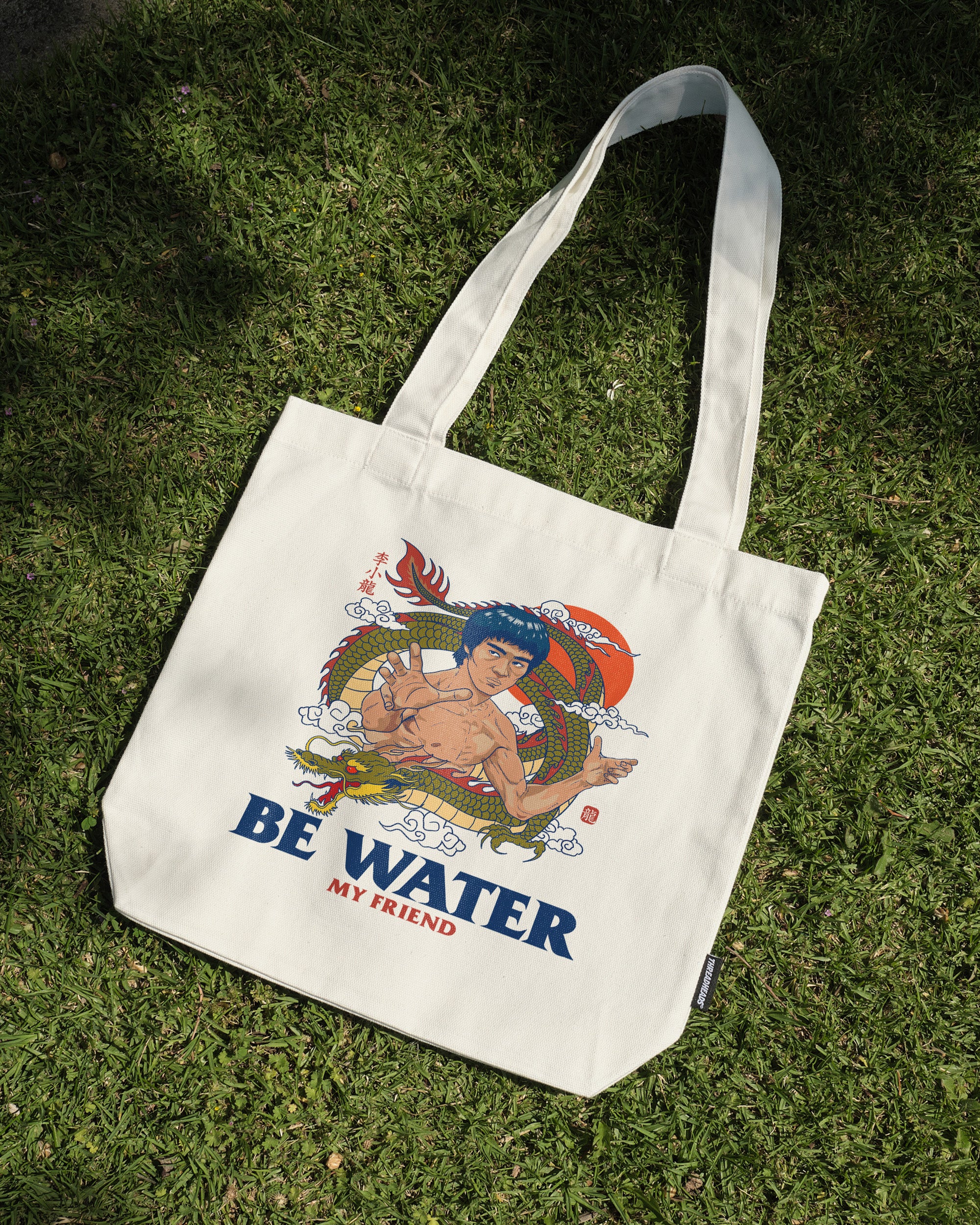 Bruce Lee Be Water Tote Bag - Premium 100% Cotton Canvas
