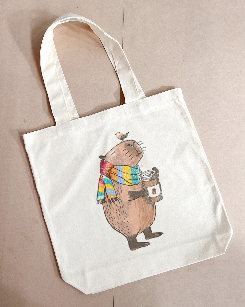 Coffeebara Tote Bag - 100% Cotton Canvas Premium Design by Kooky Love