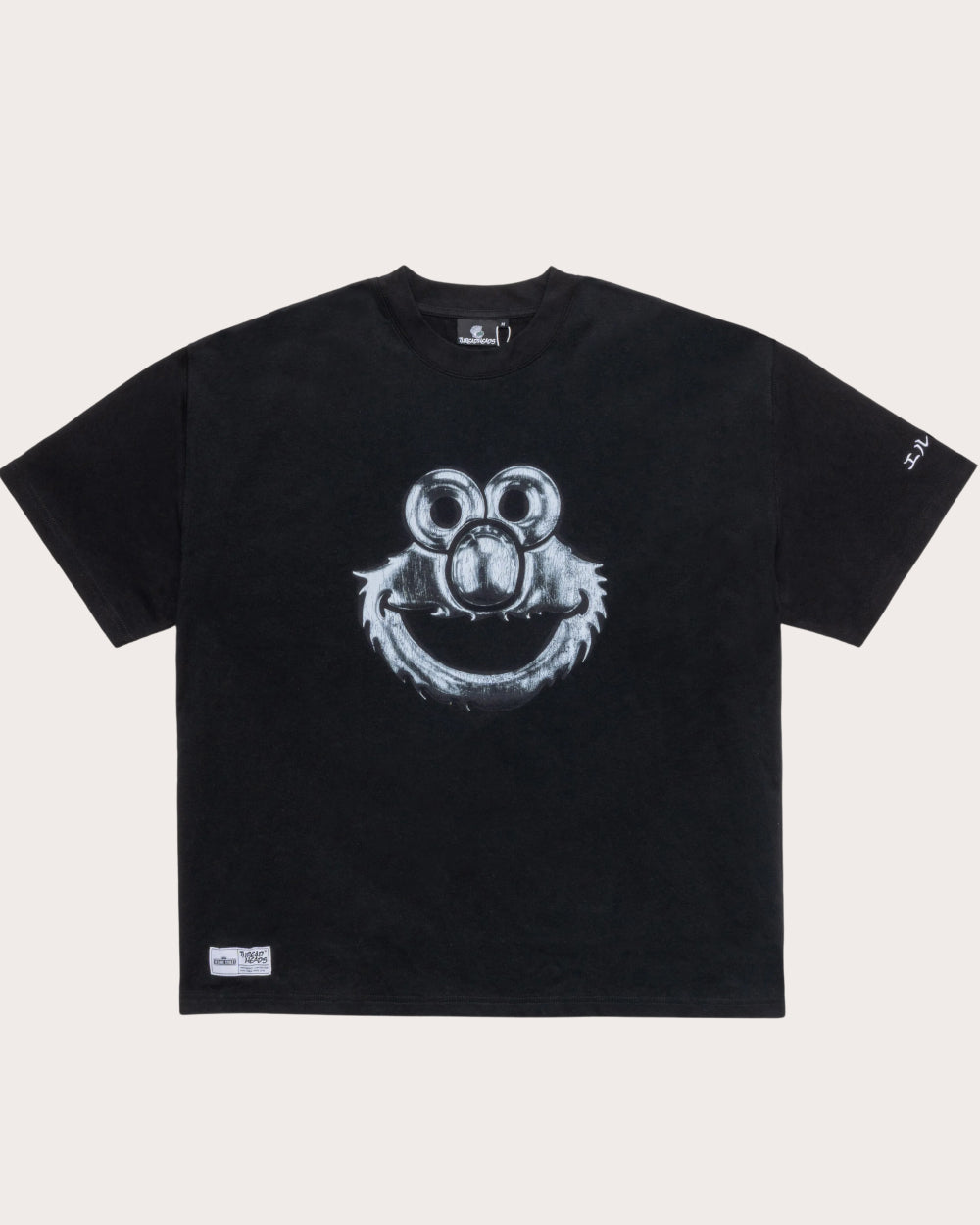 Elmo Chrome Oversized T-Shirt - Sesame Street Graphic Tee Unisex 100% Combed Cotton