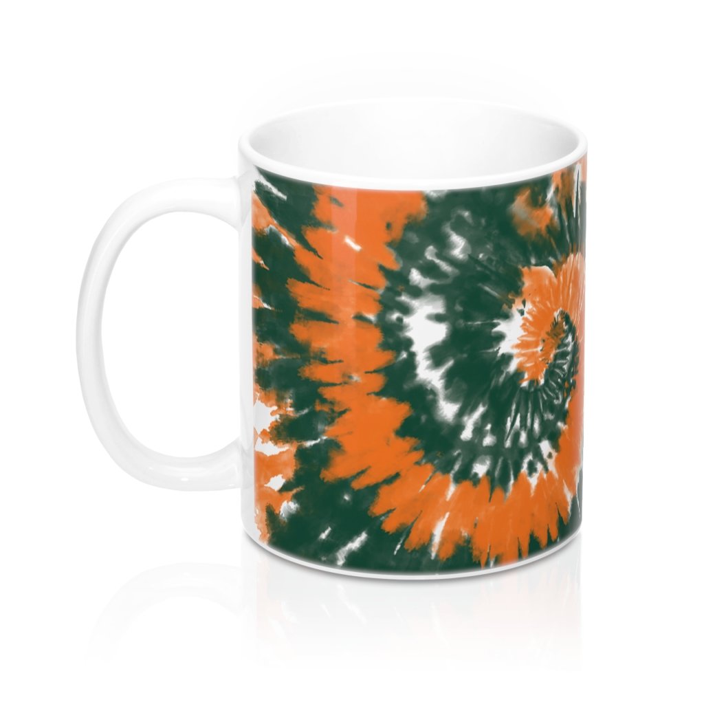 Green & Orange Tie Dye Coffee Mug
