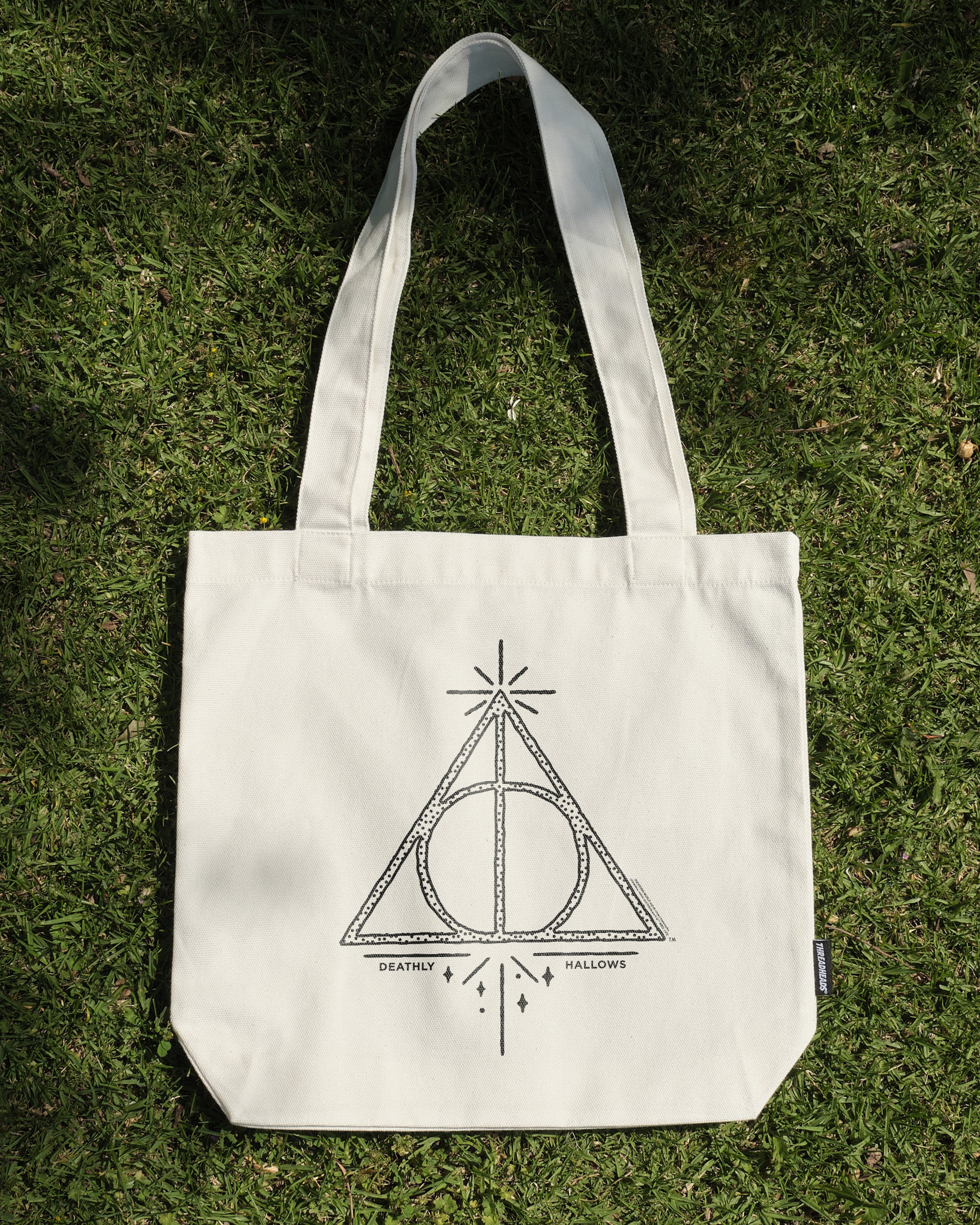 Harry Potter Deathly Hallows Logo Tote Bag - 100% Cotton Canvas