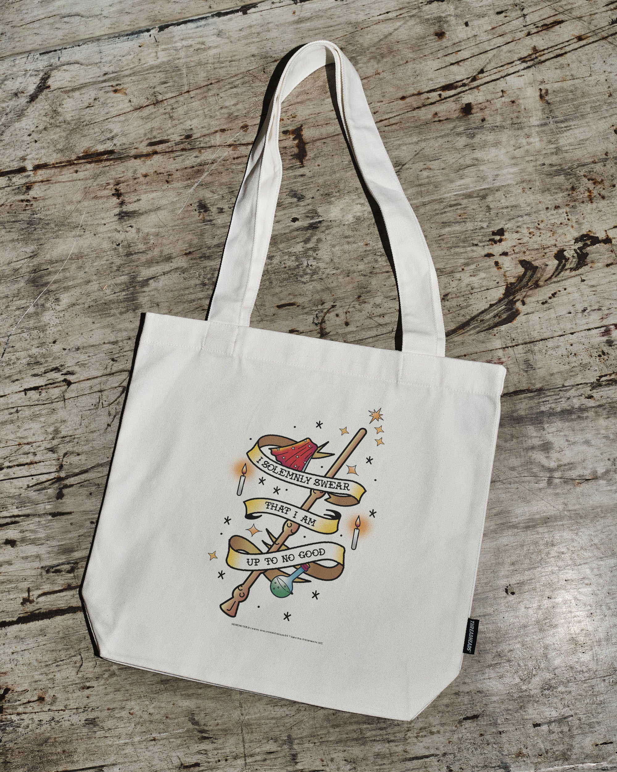 I Solemnly Swear I Am Up to No Good Harry Potter Cotton Canvas Tote Bag