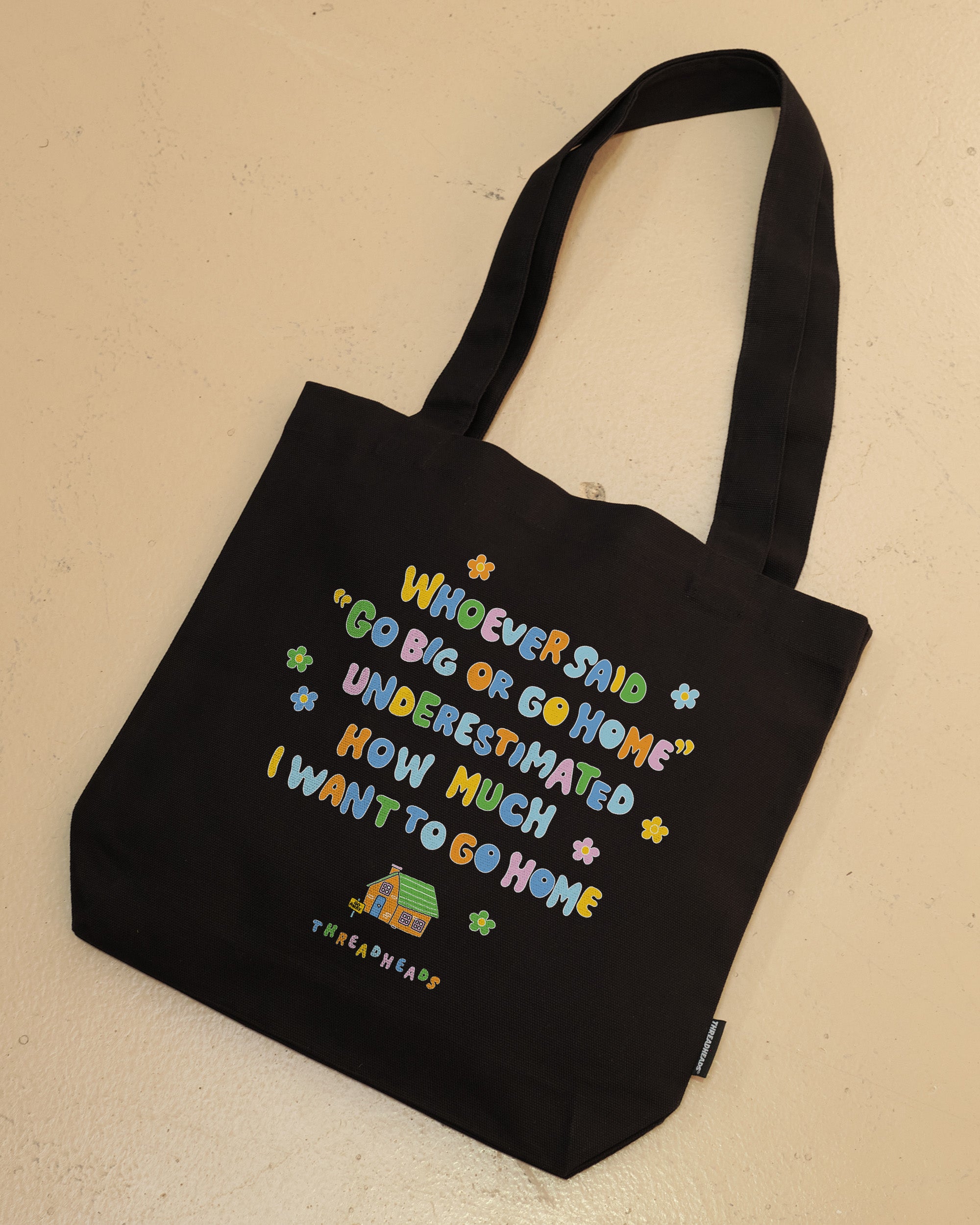 I Want To Go Home Cotton Canvas Tote Bag by Threadheads
