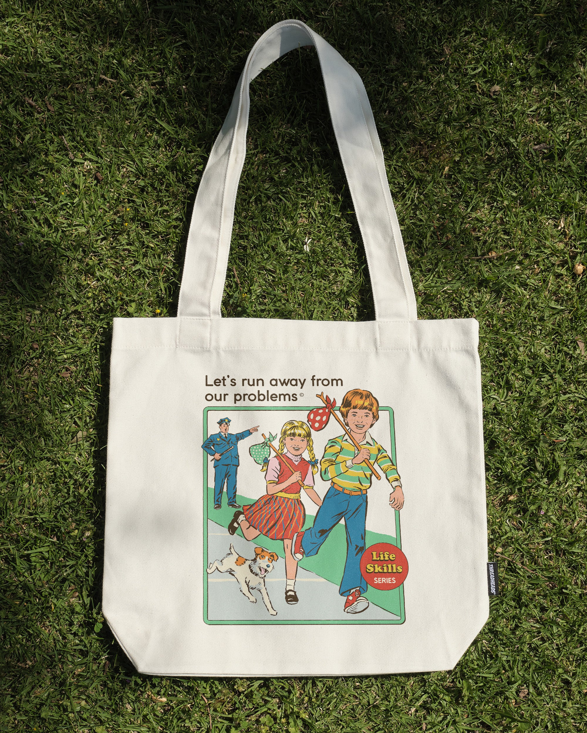 Let's Run Away Tote Bag by Steven Rhodes - Premium 100% Cotton Canvas