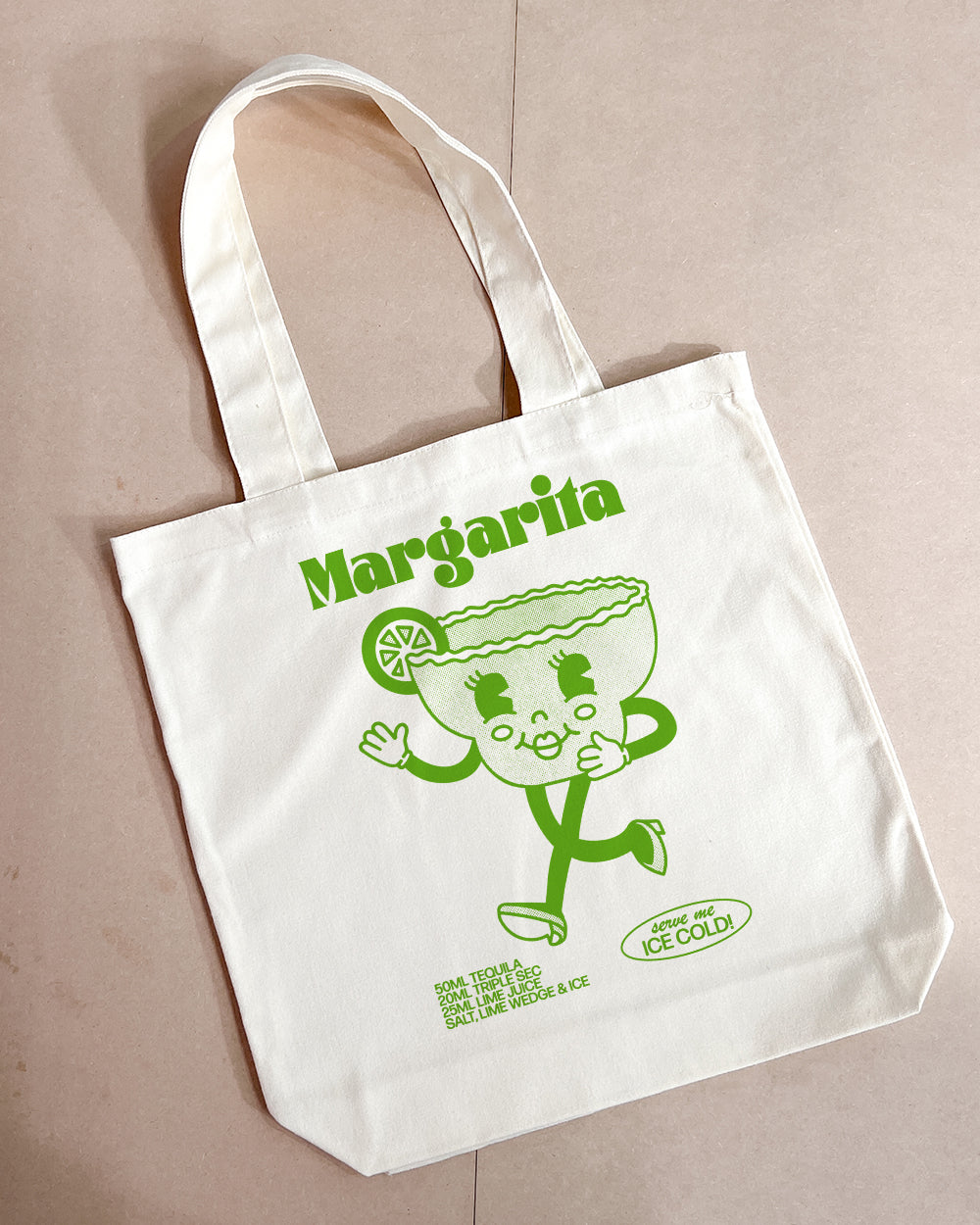 Margarita Tote Bag - Premium 100% Cotton Canvas with Reinforced Straps