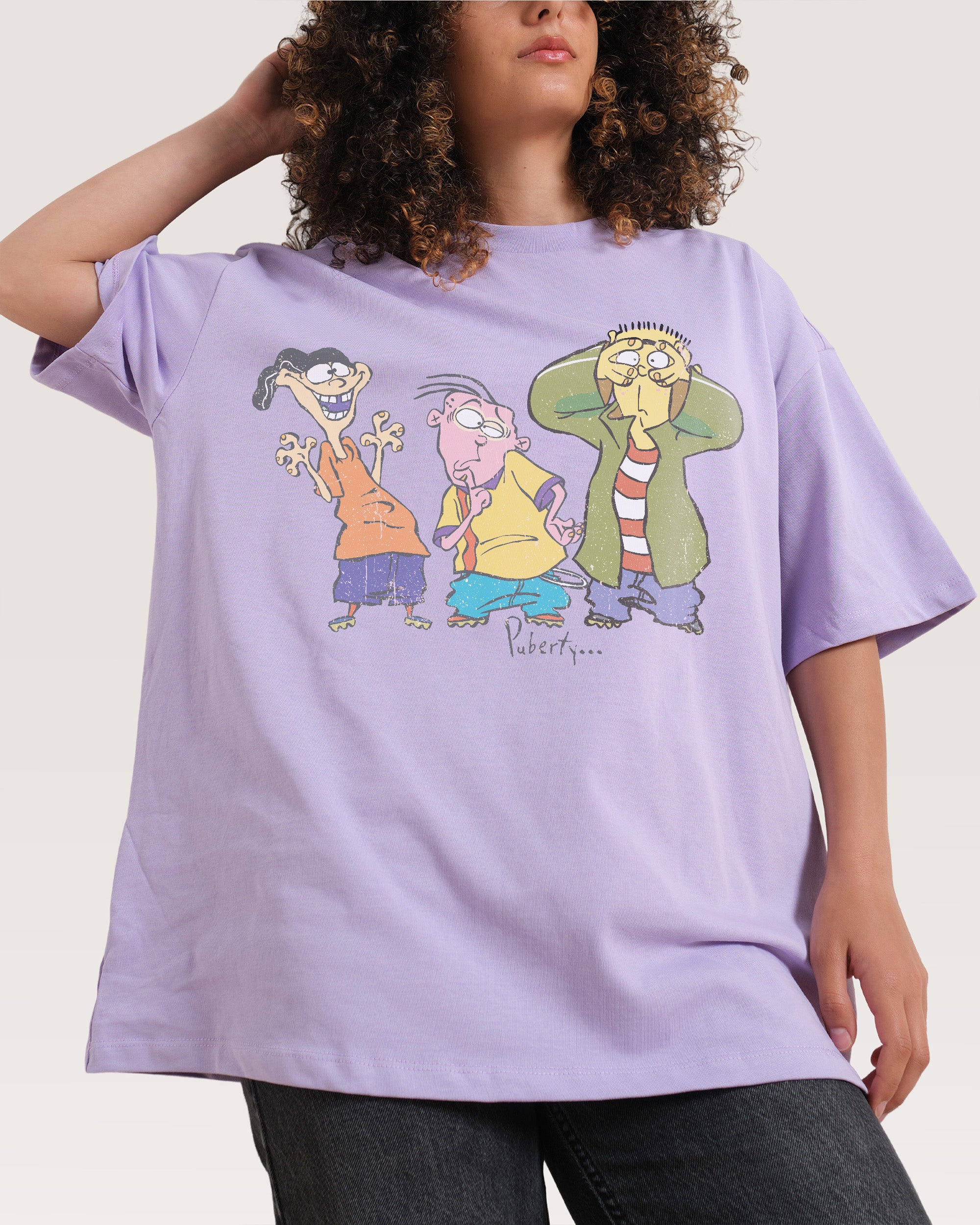 Puberty is Unforgiving Oversized Tee Ed Edd n Eddy Graphic T-Shirt Unisex