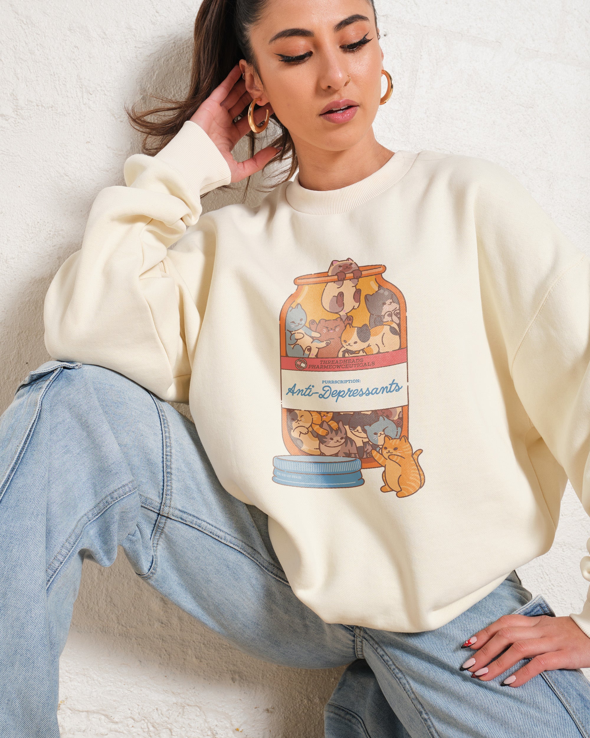 Anti-Depressants Graphic Sweatshirt - Unisex 340gsm Cotton Poly Blend
